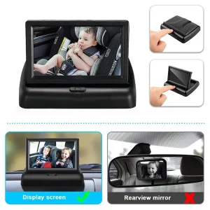 4.3 Inch HD Car Mirror 150 Wide View 8LED with Night Vision