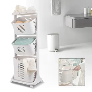 Bathroom Clothes Laundry Hamper Basket Organizer