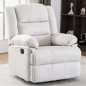 Overstuffed Manual Swivel  Glider Recliner
