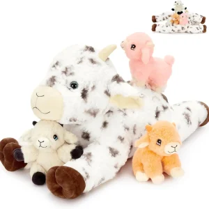21.7 Inch Big Plush Goat with 3 baby Goats